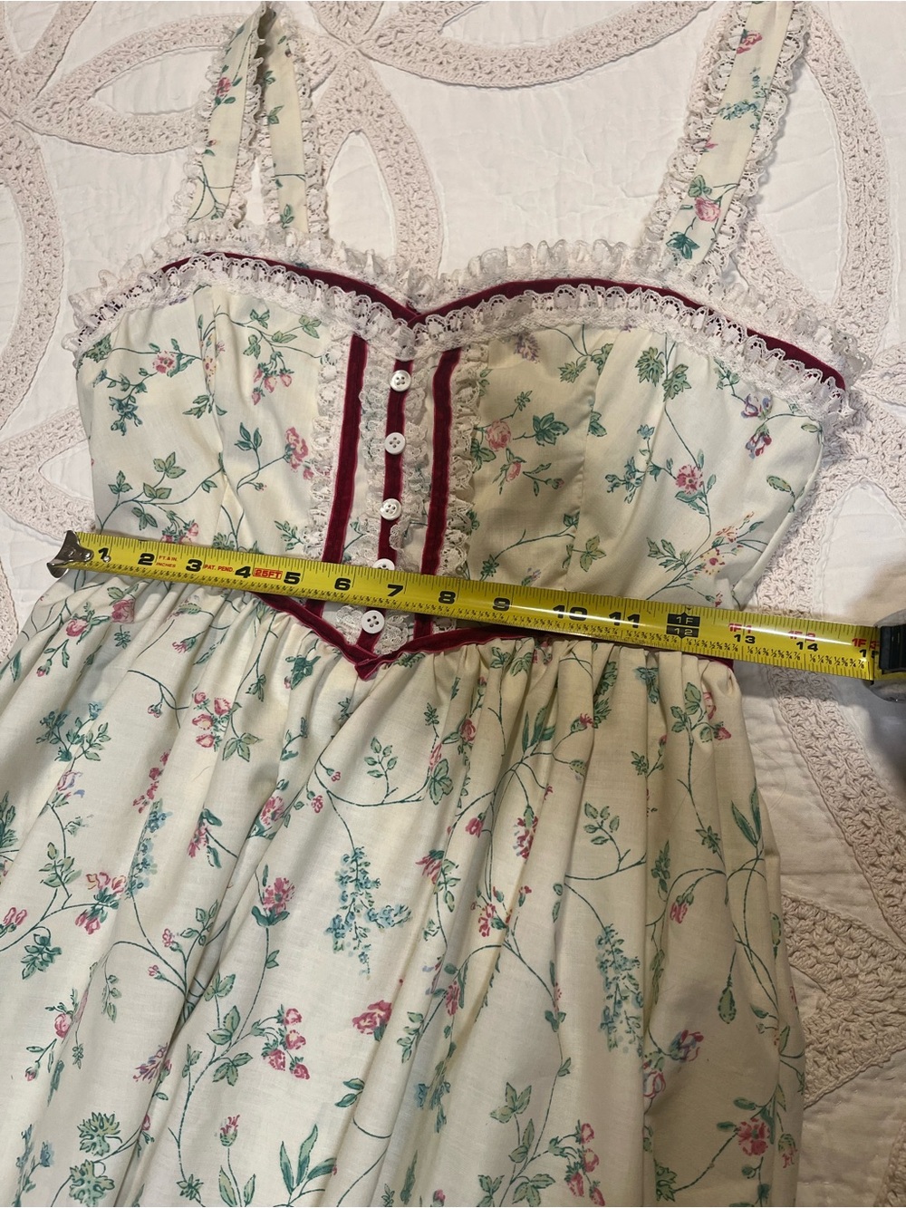 Cottagecore Gunne Style 70s Boho Dress - Picture 12 of 15